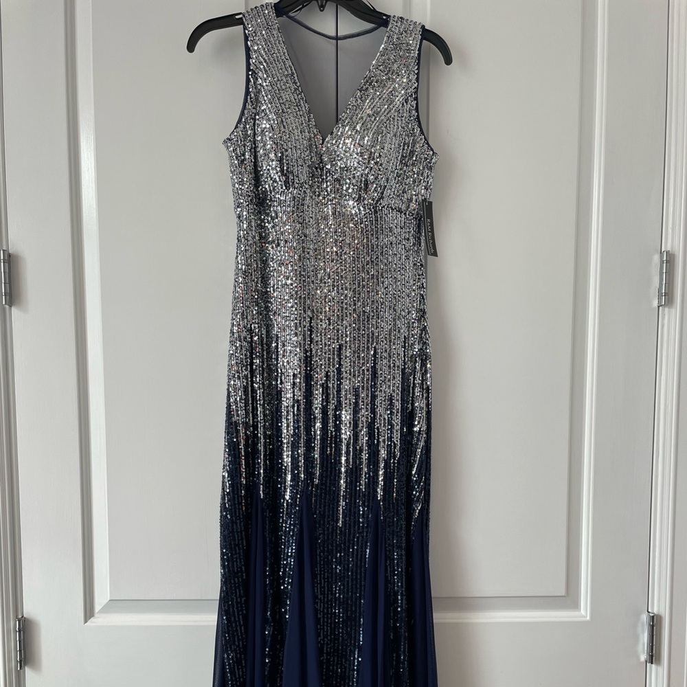 R&M Richards Long Formal Beaded Dress Size 6P